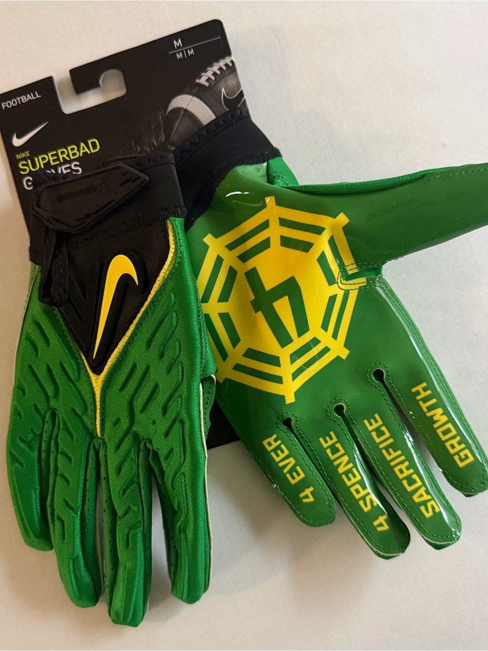 Nike Oregon Ducks Spencer Webb Superbad Gloves Mens MEDIUM